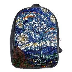 Mosaic Art Vincent Van Gogh s Starry Night School Bag (xl)