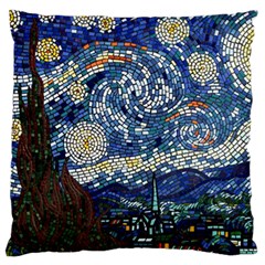 Mosaic Art Vincent Van Gogh s Starry Night Standard Premium Plush Fleece Cushion Case (two Sides)