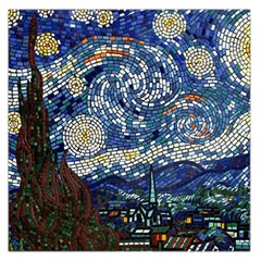 Mosaic Art Vincent Van Gogh s Starry Night Square Satin Scarf (36  X 36 )