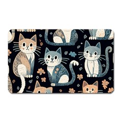 Cats Pattern Magnet (rectangular) by Valentinaart