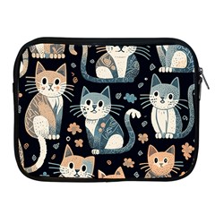 Cats Pattern Apple Ipad 2/3/4 Zipper Cases by Valentinaart