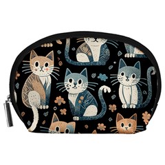 Cats Pattern Accessory Pouch (large) by Valentinaart