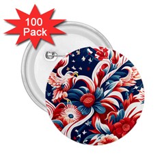 America pattern 2.25  Buttons (100 pack) 