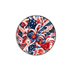 America pattern Hat Clip Ball Marker (10 pack)