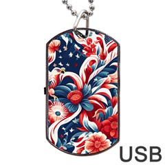 America pattern Dog Tag USB Flash (Two Sides)