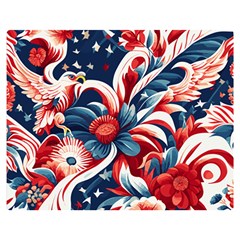 America pattern Two Sides Premium Plush Fleece Blanket (Medium)