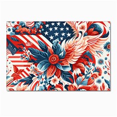 America Pattern Postcards 5  X 7  (pkg Of 10) by Valentinaart