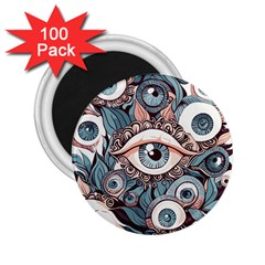 Eyes Pattern 2 25  Magnets (100 Pack)  by Valentinaart