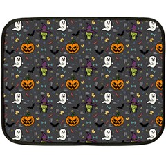 Halloween Pattern Bat Two Sides Fleece Blanket (mini)