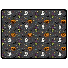 Halloween Pattern Bat Fleece Blanket (large) by Bangk1t