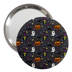 Halloween Pattern Bat 3  Handbag Mirrors by Bangk1t