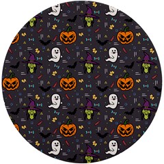 Halloween Pattern Bat Uv Print Round Tile Coaster