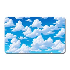 Sky Clouds Blue Cartoon Animated Magnet (rectangular)