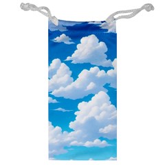 Sky Clouds Blue Cartoon Animated Jewelry Bag