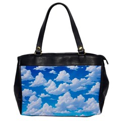 Sky Clouds Blue Cartoon Animated Oversize Office Handbag by Bangk1t