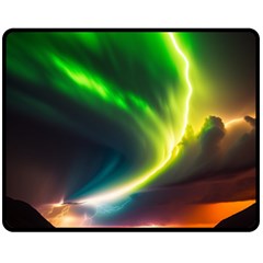 Lake Storm Neon Nature Fleece Blanket (medium)