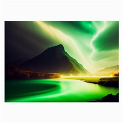 Aurora Lake Neon Colorful Large Glasses Cloth by Bangk1t