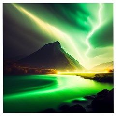 Aurora Lake Neon Colorful Wooden Puzzle Square