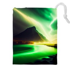 Aurora Lake Neon Colorful Drawstring Pouch (4xl) by Bangk1t