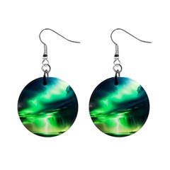 Lake Storm Neon Mini Button Earrings by Bangk1t