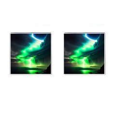 Lake Storm Neon Cufflinks (square) by Bangk1t