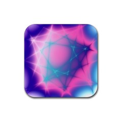 Geometry Abstract Pattern Hypercube Rubber Coaster (square) by Bangk1t