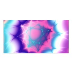 Geometry Abstract Pattern Hypercube Satin Shawl 45  X 80 