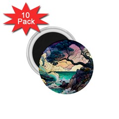 Tree Wave Ocean 1 75  Magnets (10 Pack)  by Bangk1t