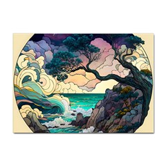 Tree Wave Ocean Sticker A4 (10 Pack)