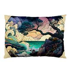 Tree Wave Ocean Pillow Case by Bangk1t