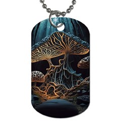 Forest Mushroom Wood Dog Tag (two Sides)