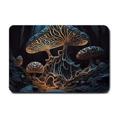 Forest Mushroom Wood Small Doormat