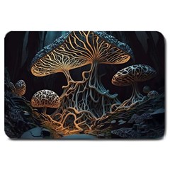 Forest Mushroom Wood Large Doormat