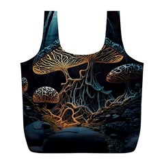 Forest Mushroom Wood Full Print Recycle Bag (l) by Bangk1t