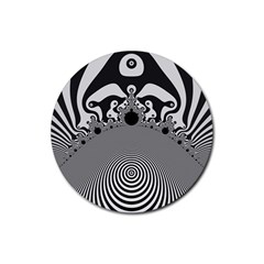 Pattern Illusion Fractal Mandelbrot Rubber Coaster (round) by Bangk1t