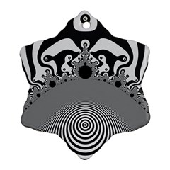 Pattern Illusion Fractal Mandelbrot Snowflake Ornament (two Sides)