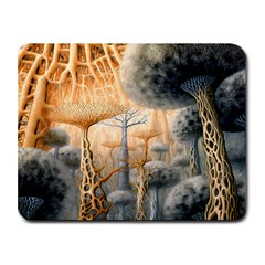 Garden Mushrooms Tree Flower Small Mousepad by Bangk1t