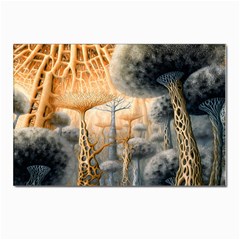 Garden Mushrooms Tree Flower Postcard 4 x 6  (pkg Of 10)