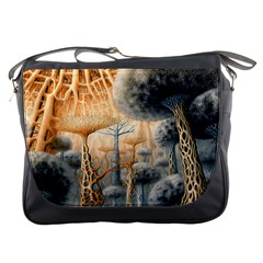 Garden Mushrooms Tree Flower Messenger Bag