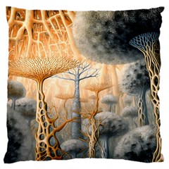 Garden Mushrooms Tree Flower Large Cushion Case (one Side)