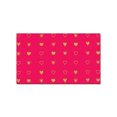 Heart Pattern Design Sticker Rectangular (10 Pack)