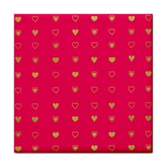 Heart Pattern Design Face Towel by Ravend