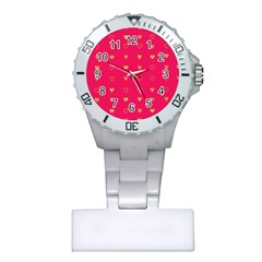 Heart Pattern Design Plastic Nurses Watch