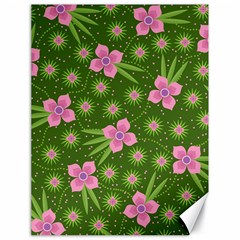 Pink Flower Background Pattern Canvas 18  X 24 