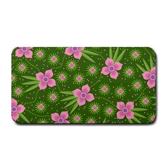 Pink Flower Background Pattern Medium Bar Mat
