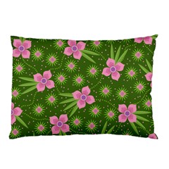 Pink Flower Background Pattern Pillow Case