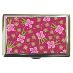 Flower Background Pattern Pink Cigarette Money Case by Ravend