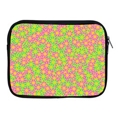 Pink Flower Background Green Pattern Apple Ipad 2/3/4 Zipper Cases