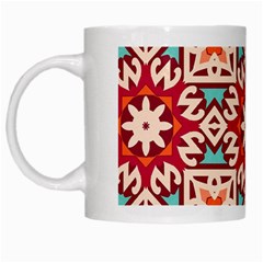 Geometric Pattern Seamless Abstract White Mug by Ravend