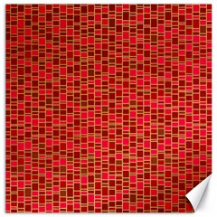 Geometry Background Red Rectangle Pattern Canvas 12  X 12 